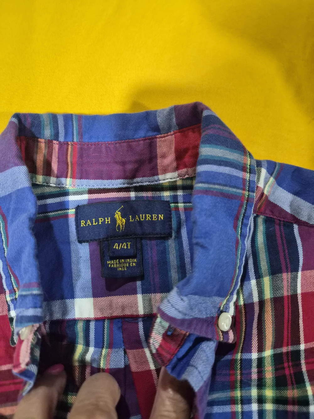 #5 Ralph Lauren Boys Plaid Button-Down Shirt in Blue, Red, Purple